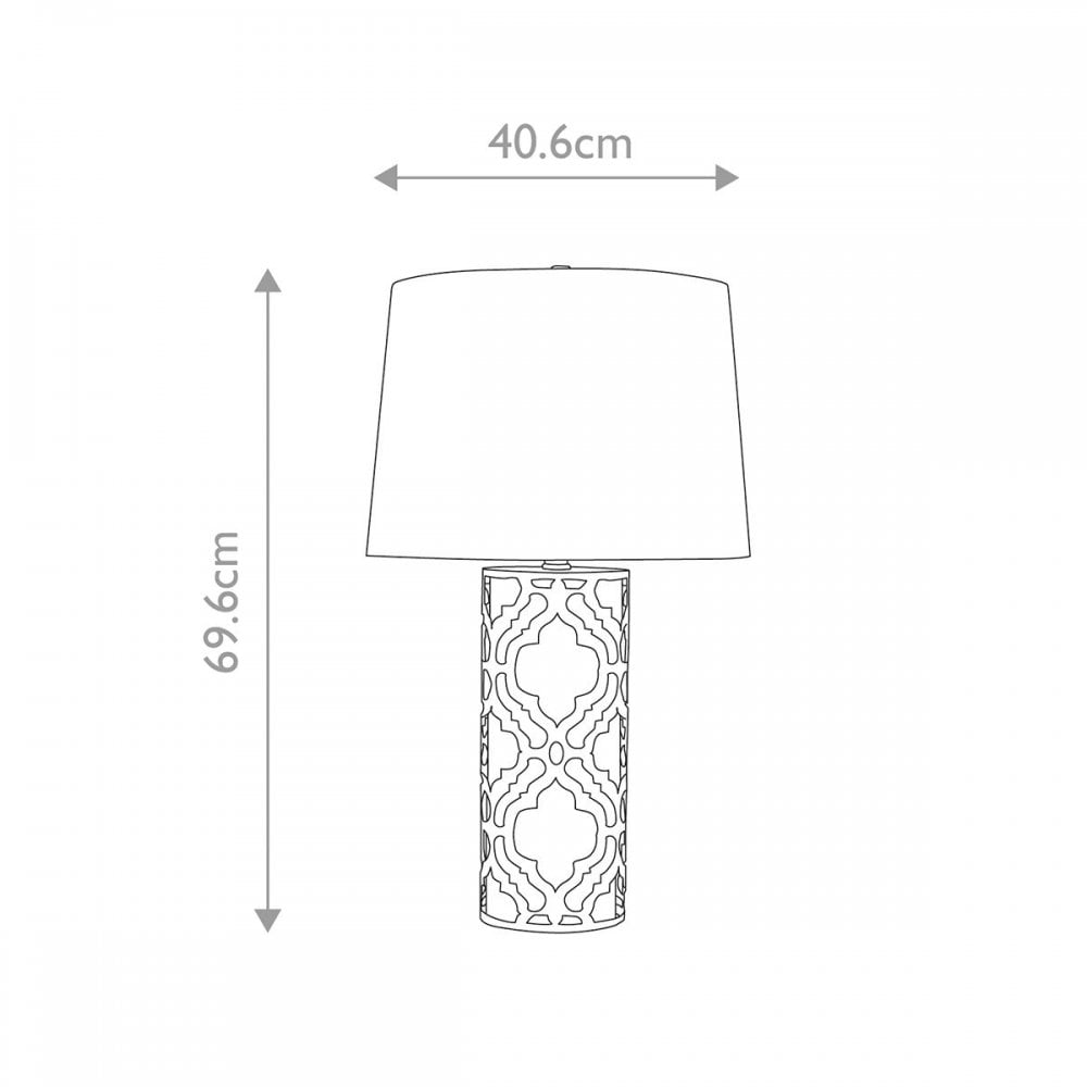 GN-ARABELLA-TL-G Arabella 1 Light Table Lamp Distressed Gold, Ivory Shade