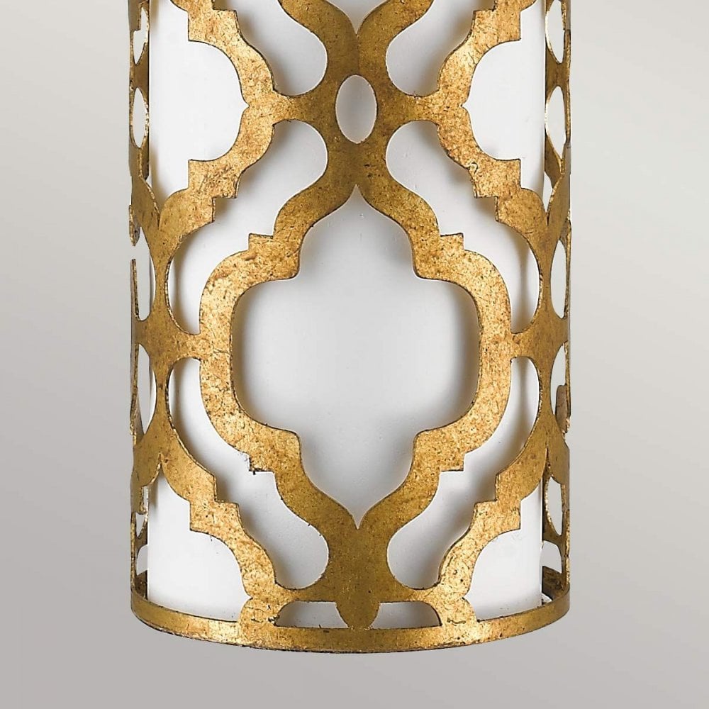 GN-ARABELLA-TL-G Arabella 1 Light Table Lamp Distressed Gold, Ivory Shade