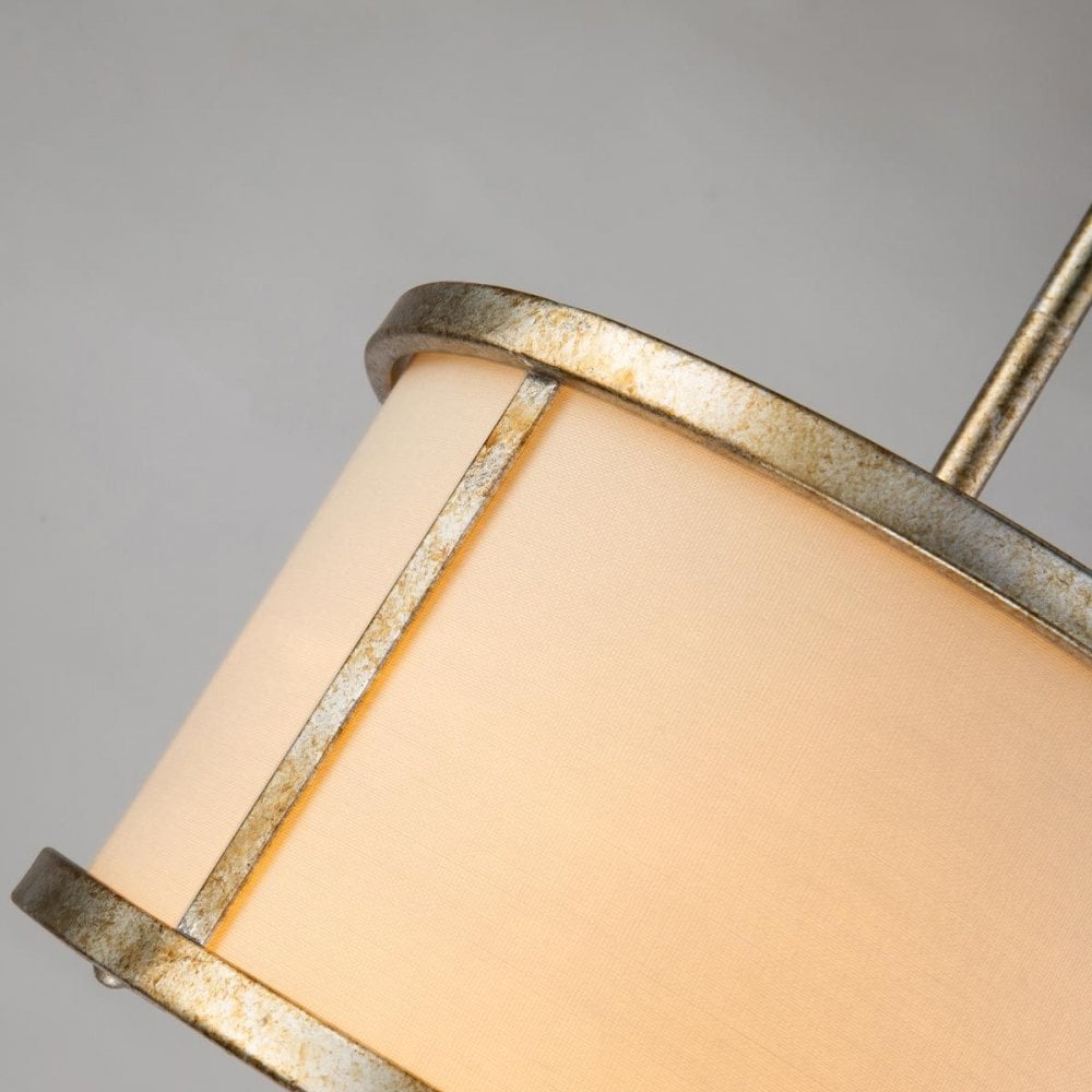 GN-LEMURIA-MP Lemuria 1 Light Duo-Mount Mini Pendant Distressed Gold, Ivory Shade