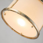 GN-LEMURIA-MP Lemuria 1 Light Duo-Mount Mini Pendant Distressed Gold, Ivory Shade