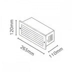G-STAD-LVD-LED-G Grimstad LED Recessed Louvre Wall Light Graphite
