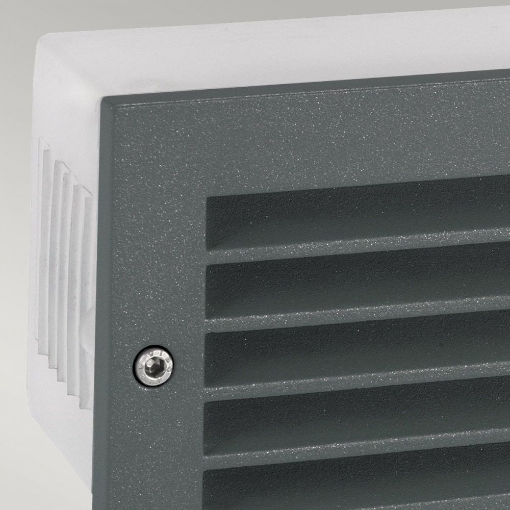 G-STAD-LVD-LED-G Grimstad LED Recessed Louvre Wall Light Graphite