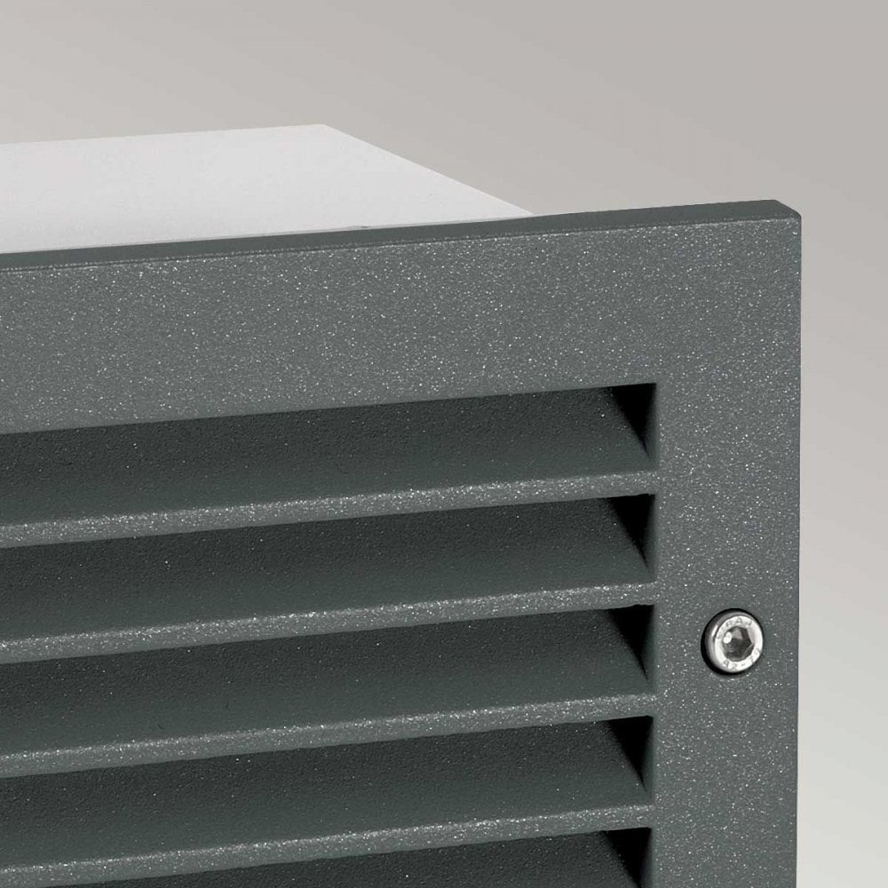 G-STAD-LVD-LED-G Grimstad LED Recessed Louvre Wall Light Graphite