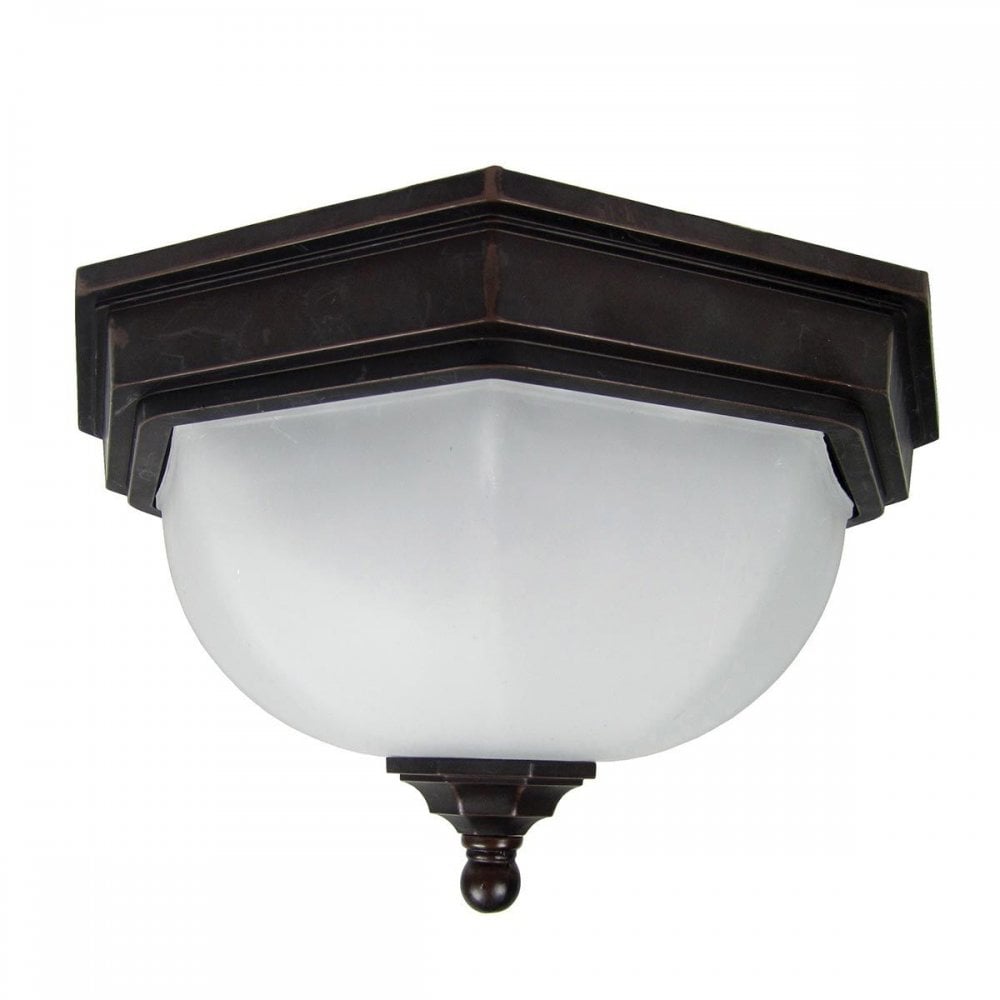 GZH-FF12 Fairford 1 Light Flush Lantern Old Bronze