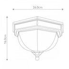 GZH-FF12 Fairford 1 Light Flush Lantern Old Bronze