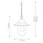 GZH-SDN8 Sandown 1 Light Chain Lantern Black