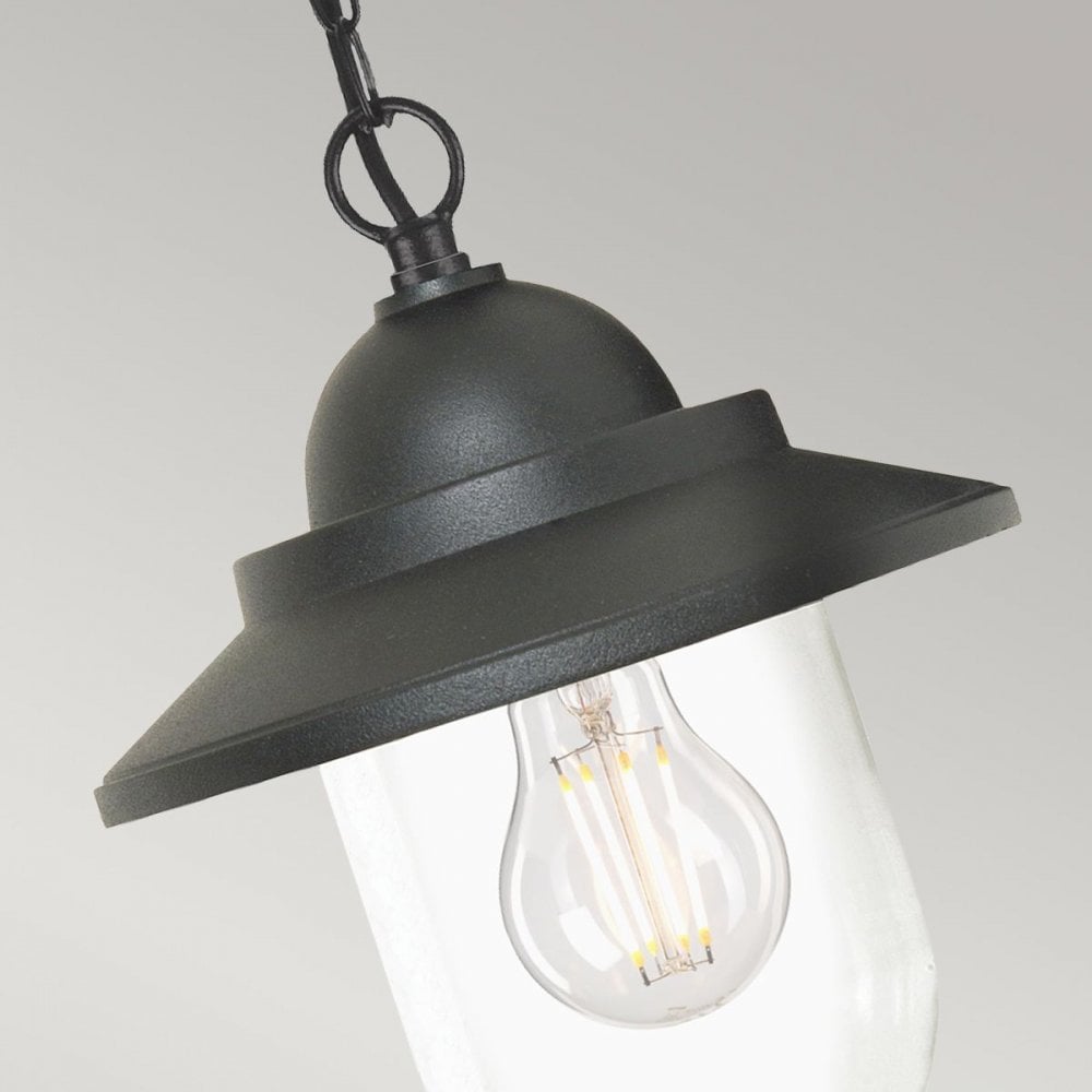 GZH-SDN8 Sandown 1 Light Chain Lantern Black