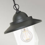 GZH-SDN8 Sandown 1 Light Chain Lantern Black