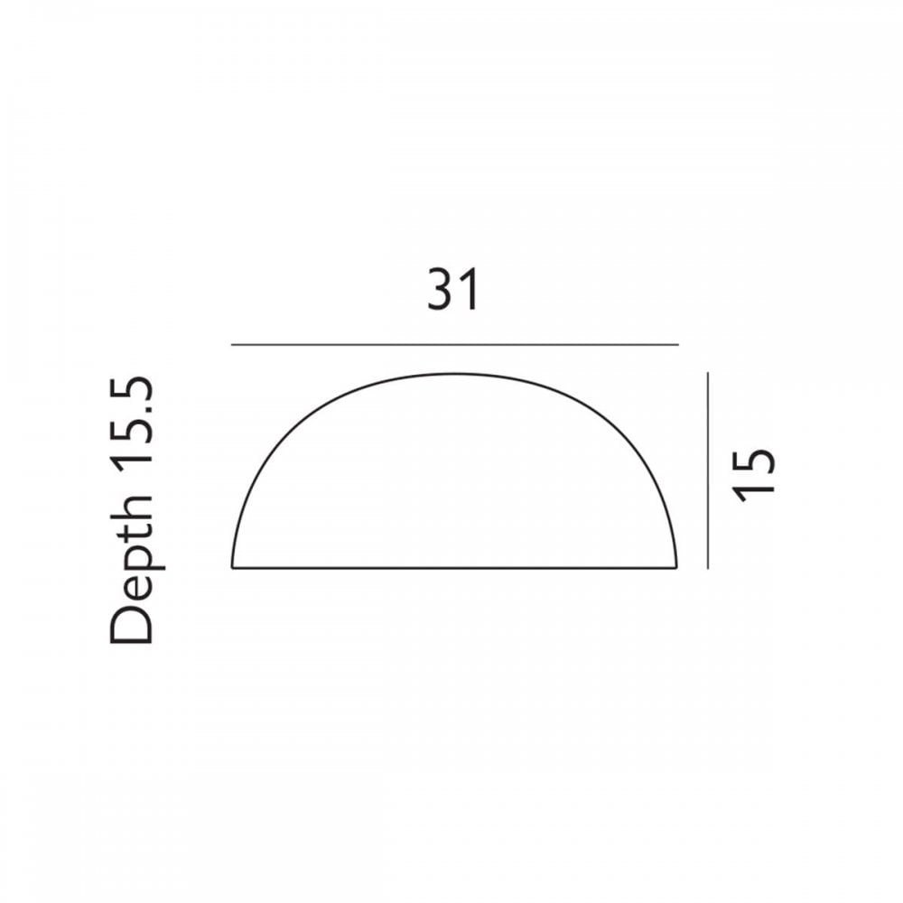 HALDEN-E27-GRA Halden Down Wall Light Graphite