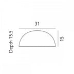 HALDEN-E27-GRA Halden Down Wall Light Graphite