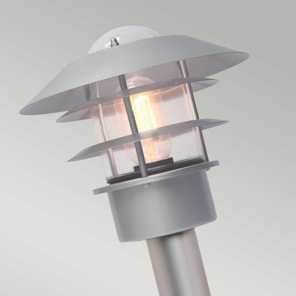 HELSINGOR-BOL-SL Helsingor 1 Light Bollard Lantern Silver