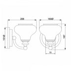 HK-AINSLEY1-BATH-BB Ainsley 1 Light Wall Light Brushed Brass