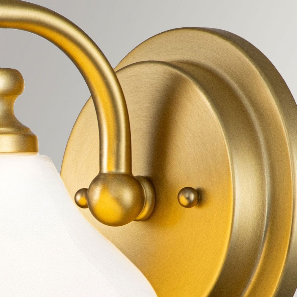HK-AINSLEY1-BATH-BB Ainsley 1 Light Wall Light Brushed Brass
