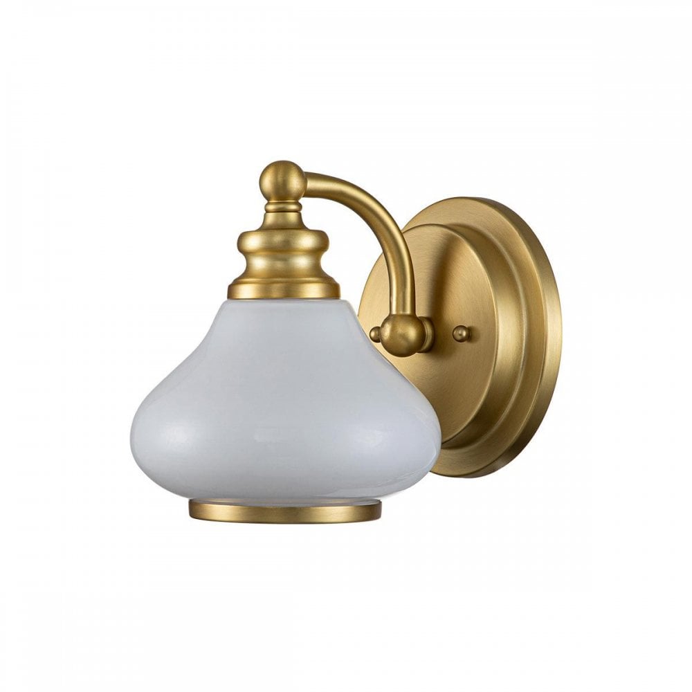 HK-AINSLEY1-BATH-BB Ainsley 1 Light Wall Light Brushed Brass