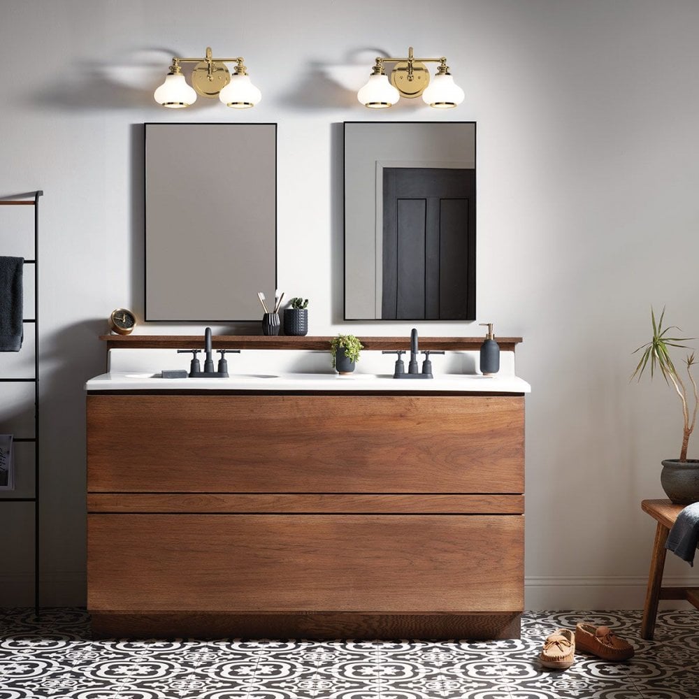 HK-AINSLEY2-BATH-BB Ainsley 2 Light Wall Light Brushed Brass