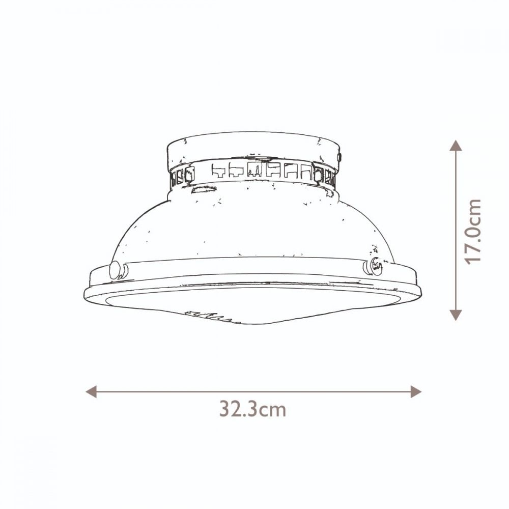 HK-AMELIA-F-M-RB Amelia 2lt Flush Light Buckeye Bronze/Restoration Bronze