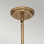 HK-AMELIA-P-M-HB Amelia 1 Light Medium Pendant Heritage Brass
