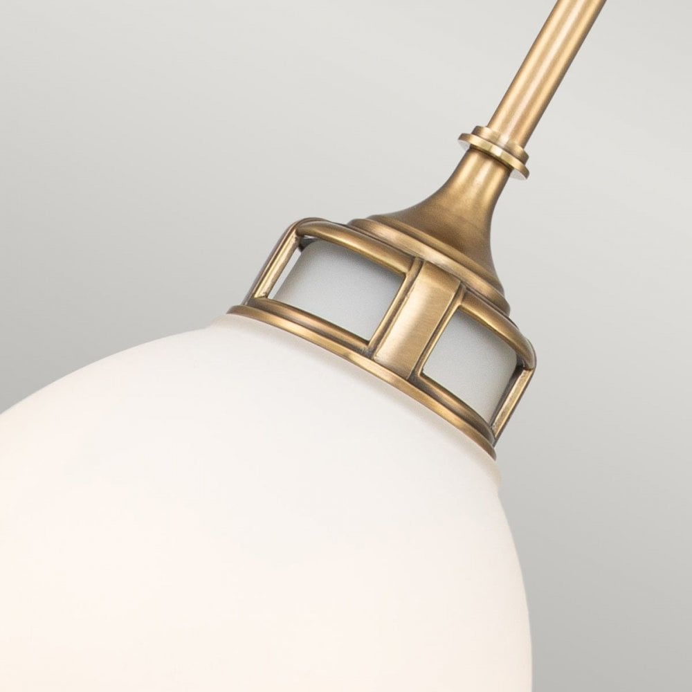 HK-AMELIA-P-M-HB Amelia 1 Light Medium Pendant Heritage Brass