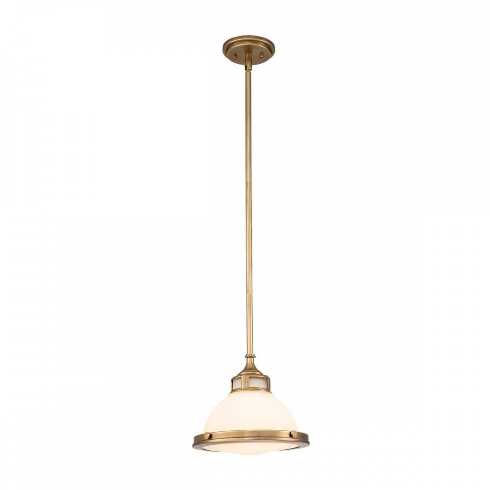 HK-AMELIA-P-S-HB Amelia 1 Light Mini Pendant Heritage Brass