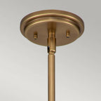 HK-AMELIA-P-S-HB Amelia 1 Light Mini Pendant Heritage Brass
