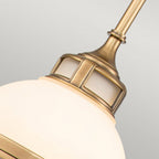 HK-AMELIA-P-S-HB Amelia 1 Light Mini Pendant Heritage Brass