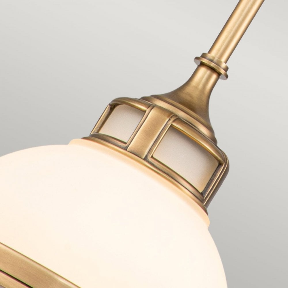 HK-AMELIA-P-S-HB Amelia 1 Light Mini Pendant Heritage Brass
