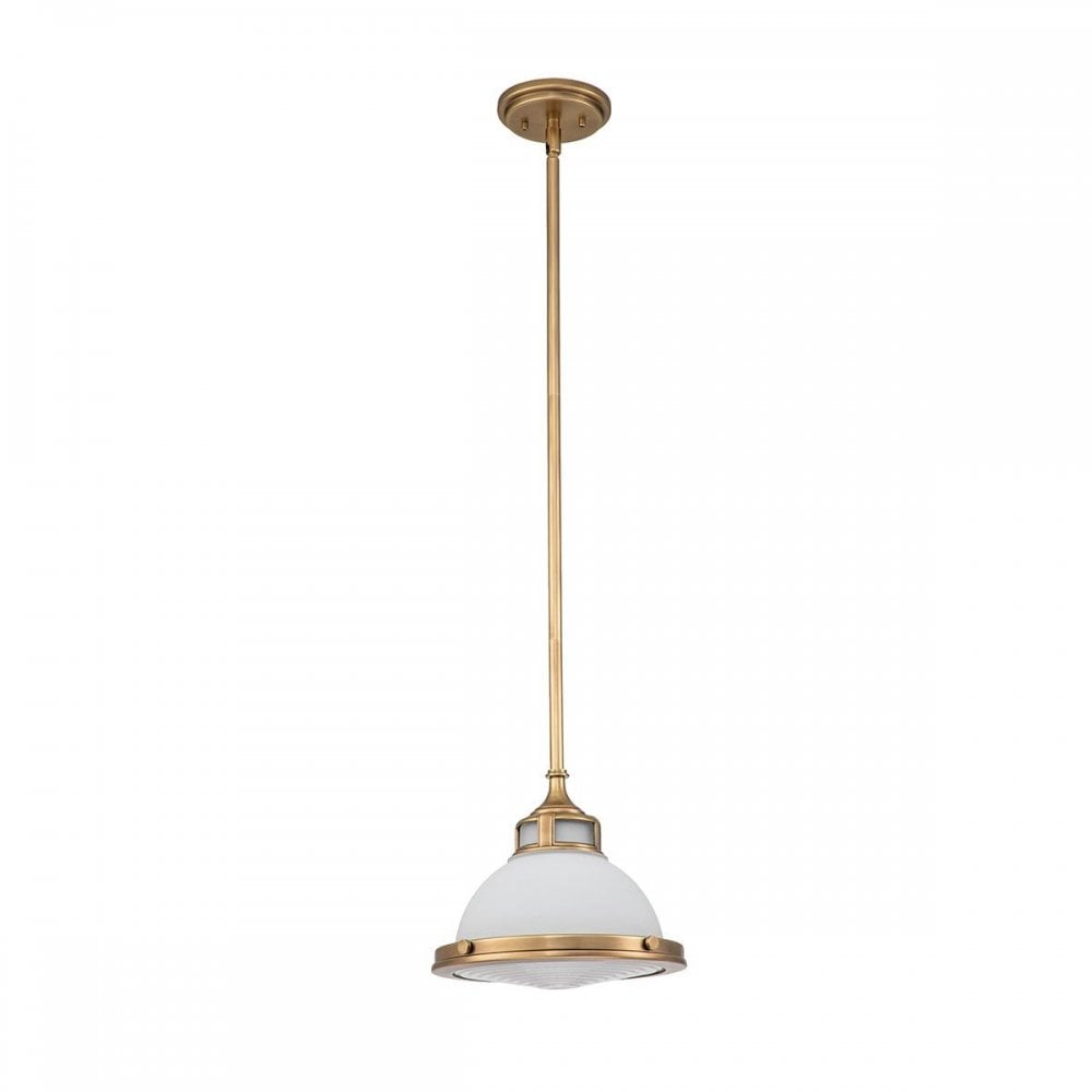 HK-AMELIA-P-S-HB Amelia 1 Light Mini Pendant Heritage Brass