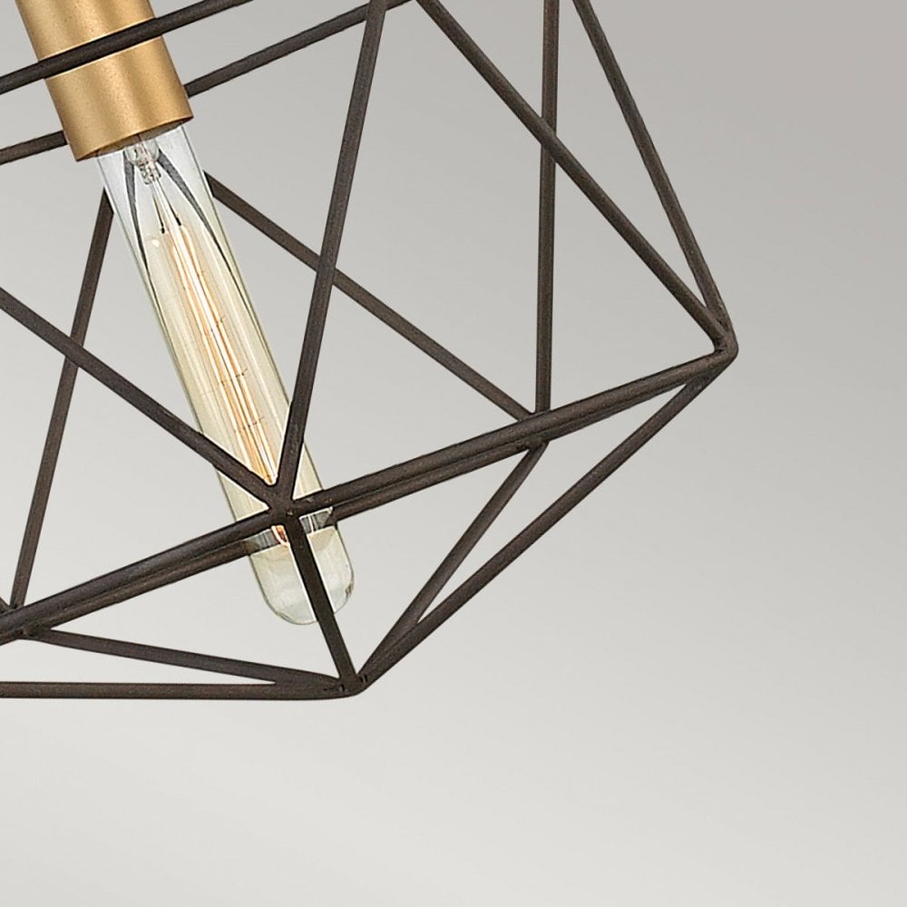 HK-ASTRID-MP Astrid Mini Pendant Matte Bronze and Deluxe Gold