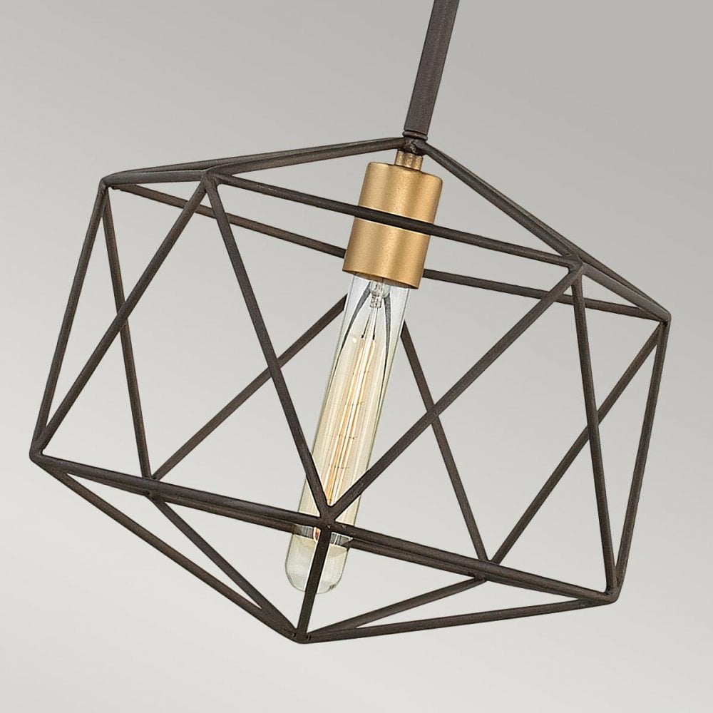 HK-ASTRID-MP Astrid Mini Pendant Matte Bronze and Deluxe Gold