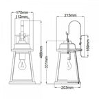 HK-BAINBRIDGE-M-OZ Bainbridge 1 Light Wall Lantern - Medium Oil Rubbed Bronze