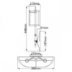 HK-CAMBRIDGE2-B Cambridge 2 Light Wall Light Burnished Brass