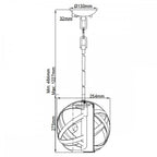 HK-CARSON-P Carson 1 Light Pendant Light Vintage Iron