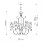 HK-CASA5 Casa 5 Light Chandelier Olde Black