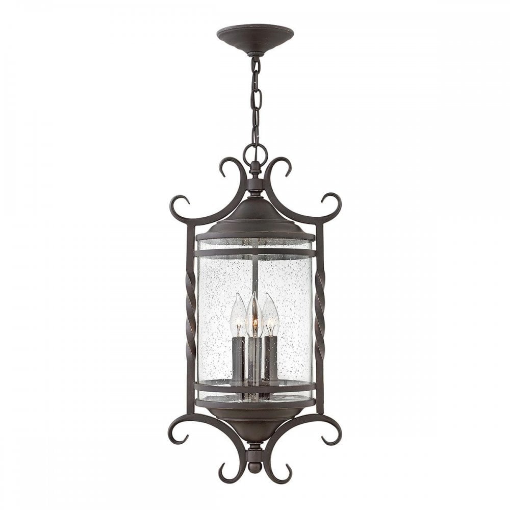 HK-CASA8 Casa 3 Light Chain Lantern Olde Black