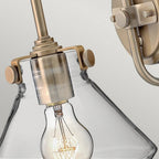 HK-CONGRESS1-A-BC Congress 1 Light Clear Glass Wall Light Brushed Caramel (S)