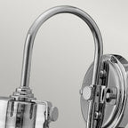 HK-CONGRESS1-A-CM Congress 1 Light Clear Glass Wall Light Chrome