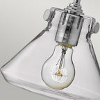 HK-CONGRESS1-A-CM Congress 1 Light Clear Glass Wall Light Chrome