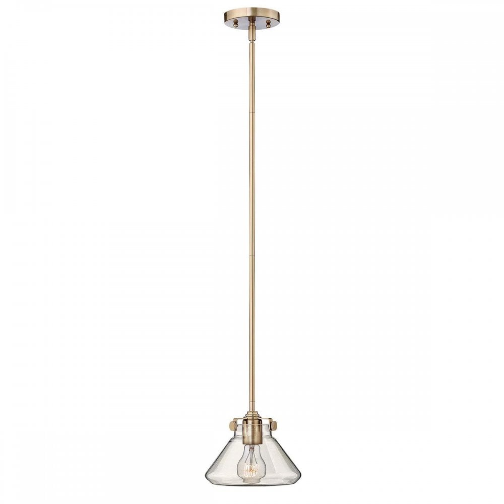 HK-CONGRESS-P-A-BC Congress 1 Light Clear Glass Pendant Brushed Caramel