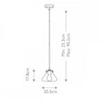 HK-CONGRESS-P-A-BC Congress 1 Light Clear Glass Pendant Brushed Caramel