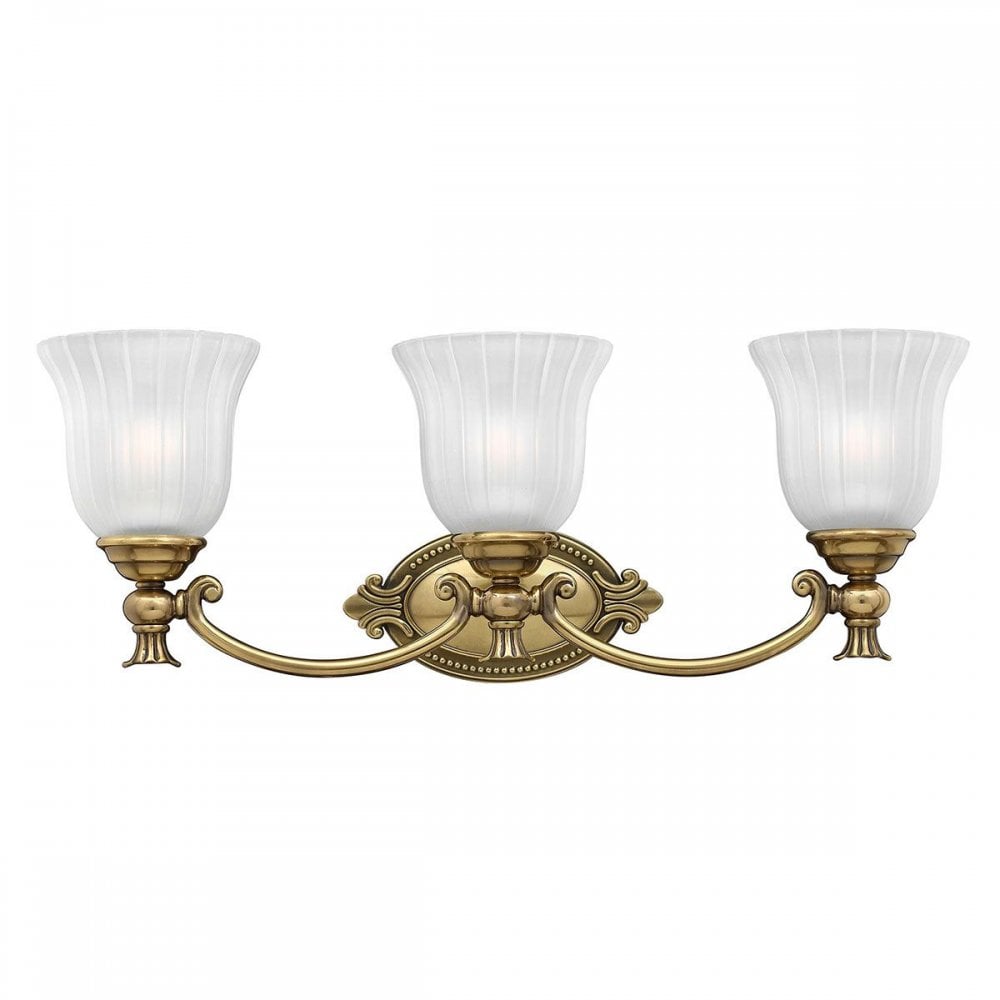 HK-FRANCOISE3-BATH Francoise 3 Light Wall Light Burnished Brass
