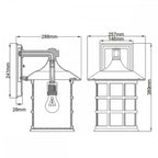 HK-FREEPORT2-L-TWH Freeport 1lt Large Wall Lantern Textured White