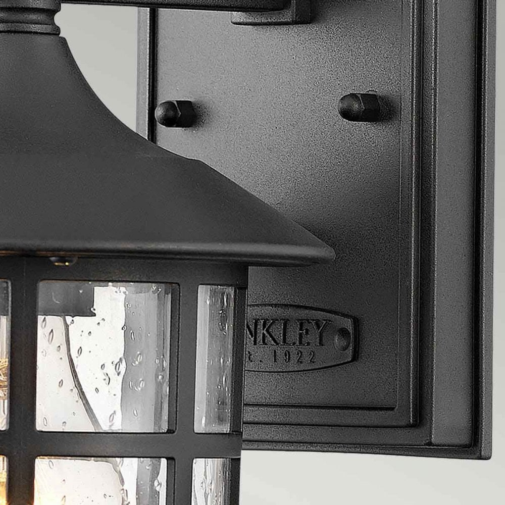 HK-FREEPORT2-S-TBK Freeport 1lt Small Wall Lantern Textured Black