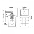 HK-FREEPORT2-S-TWH Freeport 1lt Small Wall Lantern Textured White