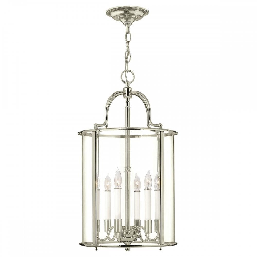 HK-GENTRY-P-L-PN Gentry 6 Light Large Pendant Polished Nickel