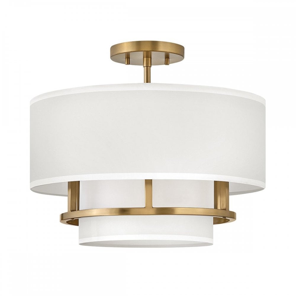 HK-GRAHAM-M-LCB Graham 3 Light Duo Mount - Lacquered Brass