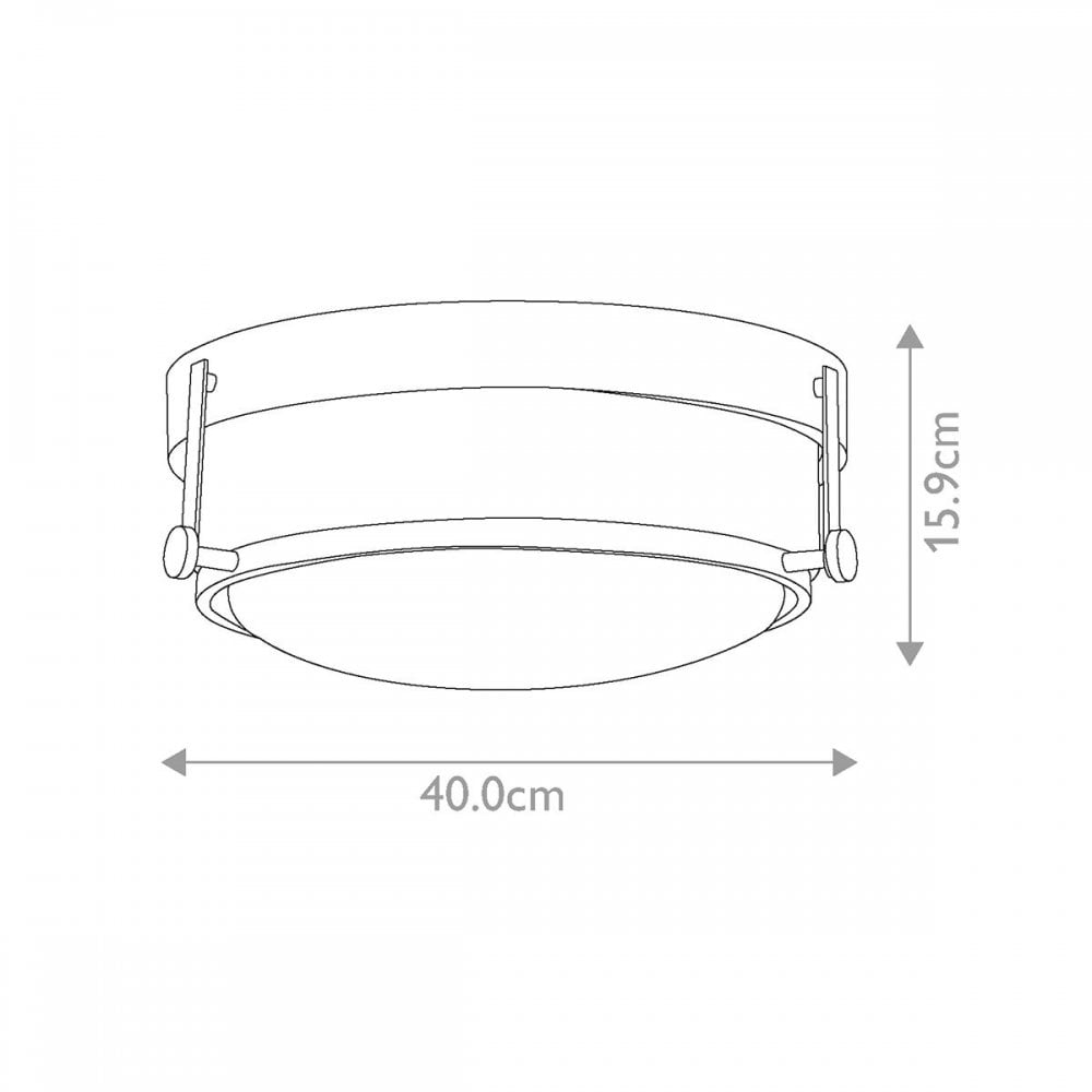 HK-HARPER-F-HB Harper 3 Light Flush Heritage Brass