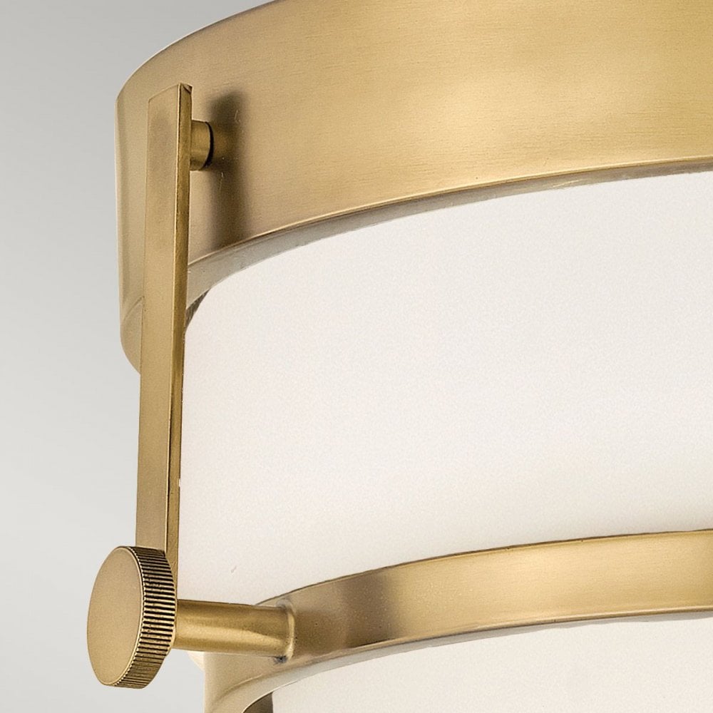 HK-HARPER-F-HB Harper 3 Light Flush Heritage Brass