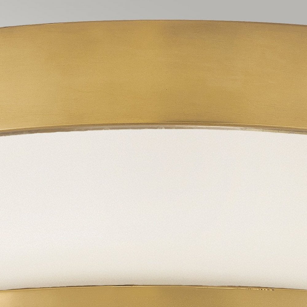 HK-HARPER-F-HB Harper 3 Light Flush Heritage Brass