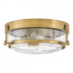 HK-HARPER-F-HB-CS Harper 3 Light Flush Heritage Brass