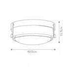 HK-HARPER-F-HB-CS Harper 3 Light Flush Heritage Brass